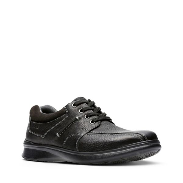 Clarks Mens Cotrell Walk Wide Fit Shoes Black | CA-8456129